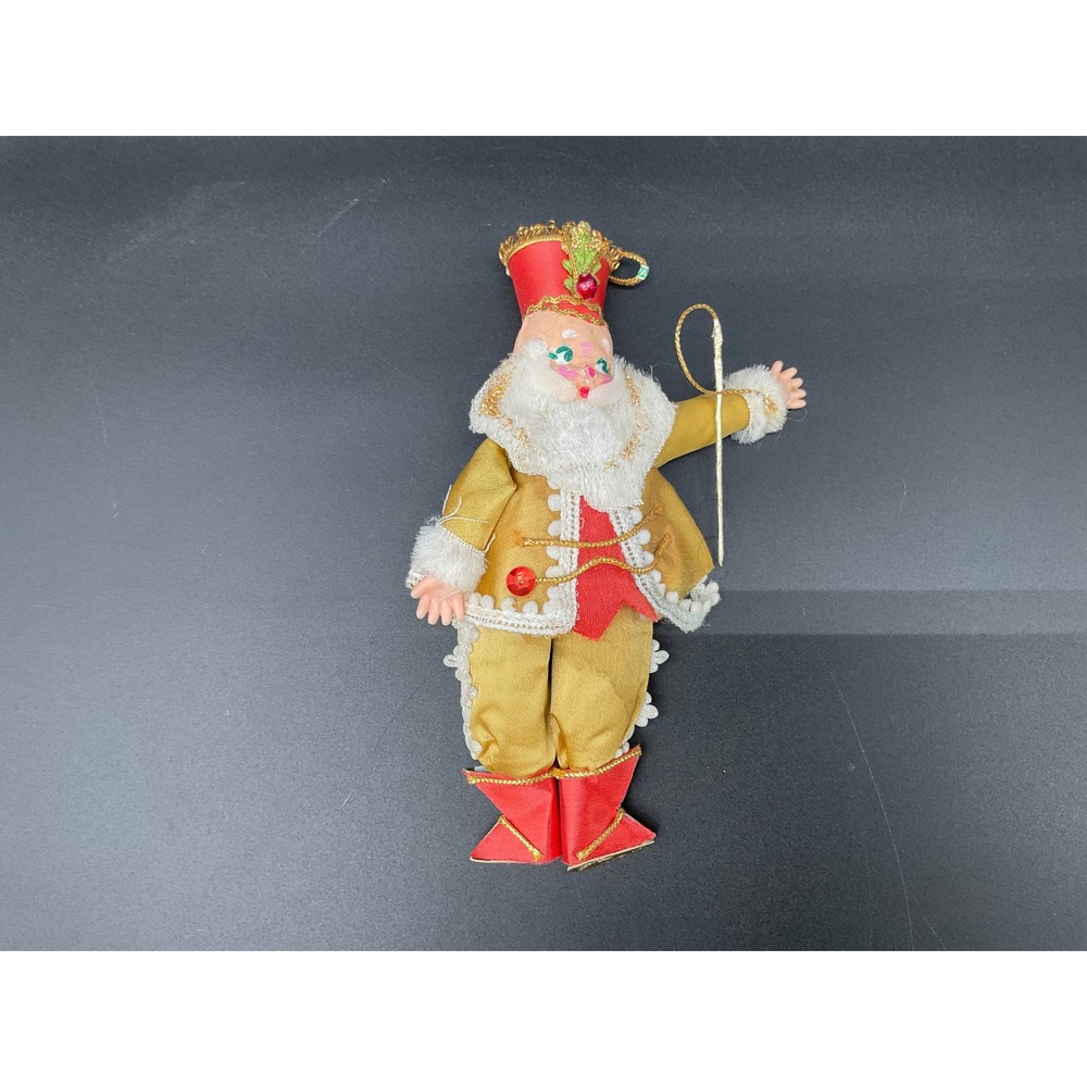 Vintage Mr Christmas Band Leader Ornament Gold Red Outfit ‎ Holiday 1967
